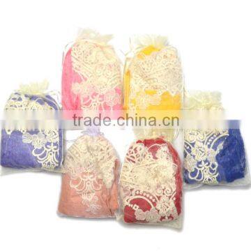 2015 Autumn Winter Newest Embroidery Floral Lace Sewed Cotton Baby Girls Scarf photo-6