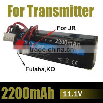 RC radio Transmitter battery 11.1v 2200mah Li-Po Li-Polymer Rechargeable Battery for transmitter