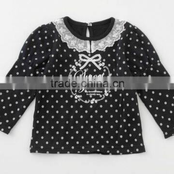 Japanese baby shirts and top manufacture cotton blouse wholesale girl cute toddler t shirts infant clothing kids wear