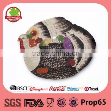 Wholesale ceramic turkey serving platter