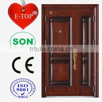 E-TOP DOOR Wrought Iron Door Inserts Luxury High Quality steel door with nfc door lock