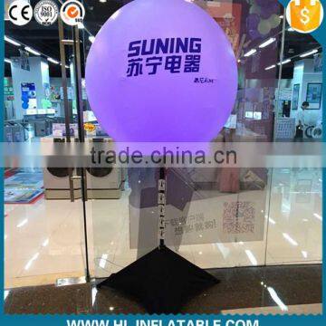 Fashion inflatable standing tripus LED balloon, glowing inflatable LED ball with tripod balloon