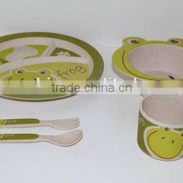 bamboo fibre biodegradable and non-toxic tableware bamboo fibre dinner set kids dinner set