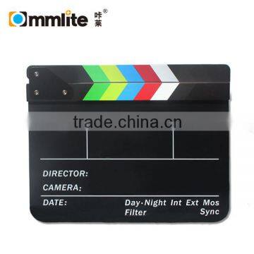 Acrylic Plastic Dry Erase Director's Film Clapboard With Color Sticks (9.85x11.8 Inch) photo-3