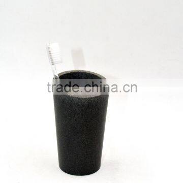 Black Polyreisn Sandstone Bathroom Accessories Set for Hotel and Home photo-4