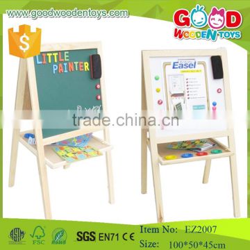 Preschool educational easel pinewood dry erase blackboard wooden children easel                        
                                                Quality Choice