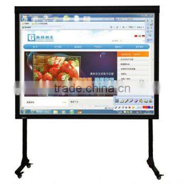 Interactive white board with touch screen for teaching