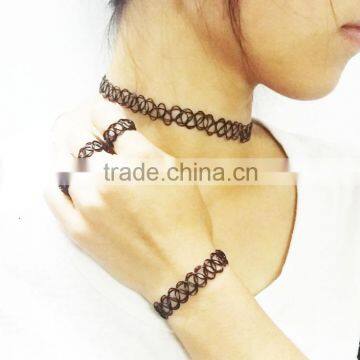 Best seller black plastic handmade simple style choker necklace