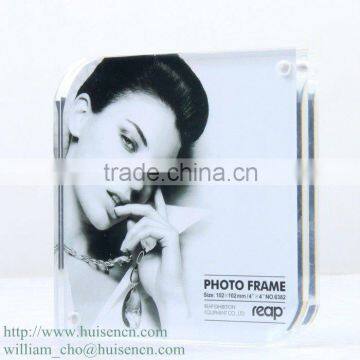 Clear acrylic photo frame block with magnet for 2015