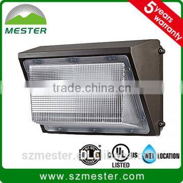 UL DLC 70w 5000k 100-277v led wallpack light with photocell , Outdoor lighting fixture IP65