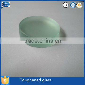 4mm sandblast tempered floodlight glass with straight flat edging