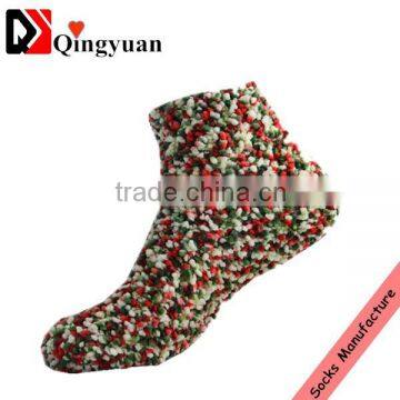 Factory custom women microfiber polyester warm fuzzy socks