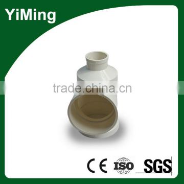 YiMing new building materials pvc hot water bottle type tee