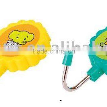plastic strong suction /powerful colorful Stainless steel magnet singel hook
