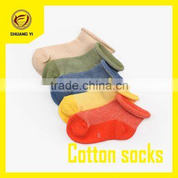 OEM Wholesale 100% Cotton Candy Color Baby Socks Breathable and Anti-bacterial