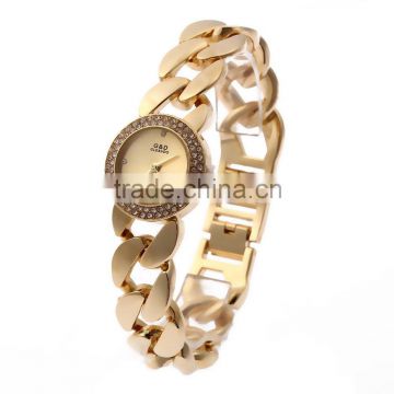 Women's Stainless Steel Petite Gold-Tone Chain Watch