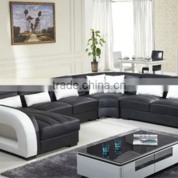 Italian Living Room Furniture Genuine Leather China Modern Design Sofa Cum Bed Corner Leather Sofa Luxury Leather Sofa 9122