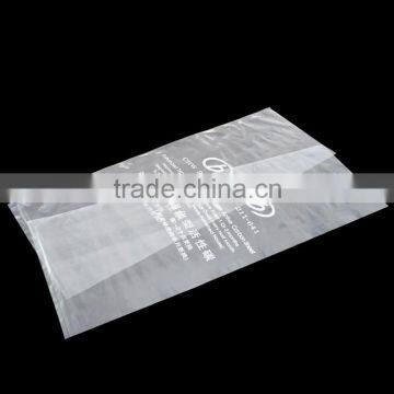 wholesale transparent ldpe plastic packing bag with white printing