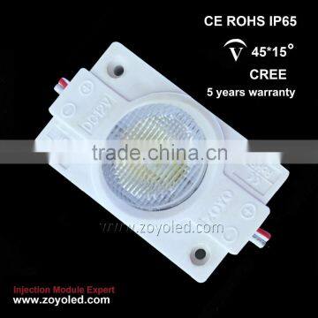 High brightness sided emitting dc12v 2w led injection module