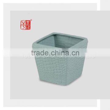 Chinese Hot Sale Color Clay Porcelain Squared Bonsai Pot