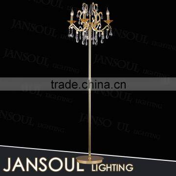 home decorative floor standing floor lamp top crystal chandelier floor lightings factory-outlet light with CE UL certification