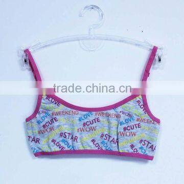 Girl's Cute Cotton Spandex Quick Dry Breathable Sports Bra