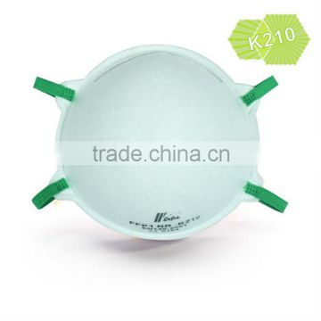 CE approved Industrial face mask respirator/protection dust mask/disposable face mask FFP1 K210 Weini