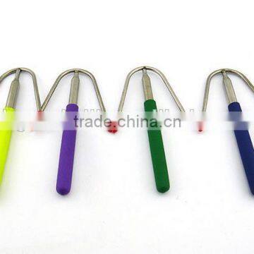 Large U Type Barbecue Fork , Rubber Non Slip Handle Stainless Steel Telescopic Barbecue Fork Outdoor Barbecue photo-2