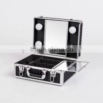 GLADKING mirror adjustable D9520 New Fashion make up case black cube color