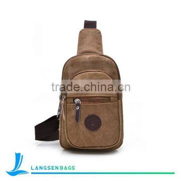 Economic cheapest canvas chest bag messenger bag