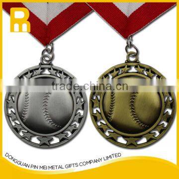 Custom Gold Silver Bronze Sports Medal with custom sublimation ribbon                        
                                                                                Supplier's Choice