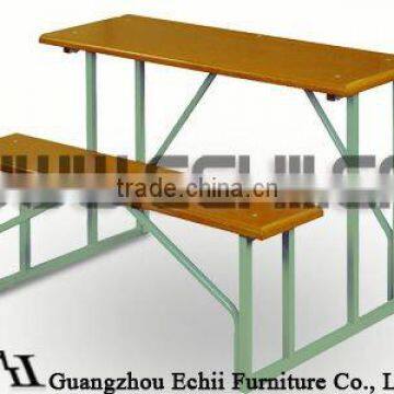 Wooden school desk with bench/School desk and bench/Student desk with bench/Student bench desk