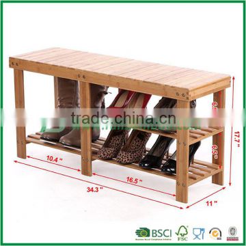 FB6-1023 bamboo shoe rack bamboo shoe bench shoe shelf