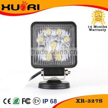 Factory directly! New type square auto led off road light 4'' work light led 27w, led driving light 27w