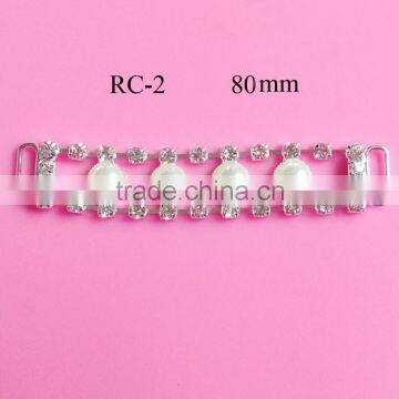 Stock pearl rhinestone connector for headband/hairwear(RC-2)