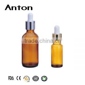 5ml 30ml Amber glass essential oil bottle with rubber cap