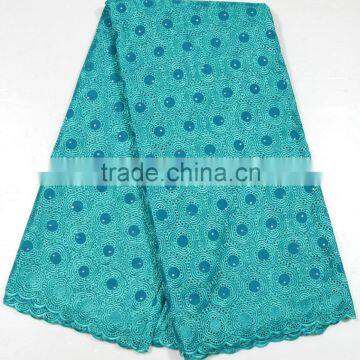 100% cotton New Square Grid Design African Big Swiss Lace
