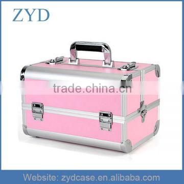 Pink Portable Aluminum Jewelry Organizer, Carrying Case For Jewelry ZYD-HZ101003