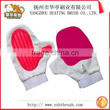 Red Pet Grooming Tools Dog Bathing Glove