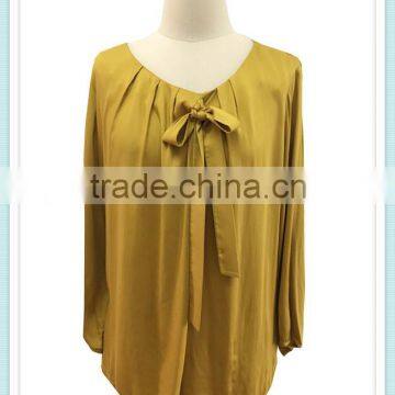 Lady's rayon long sleeve fashion top