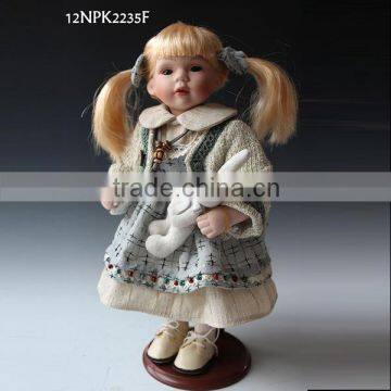 12inches home decoration ceramic doll christmas decoration dolls