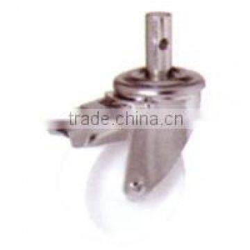 Swivel/Swivel Brake Solid Stem Castors Fitted With Nylon Wheel, Roller Bearing photo-2