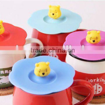 New Design and cute Winnie Shape silicone magic cup cover