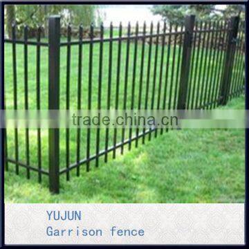 Trade Assurance hot dipped galvanized or powder coated square tube garrison fence