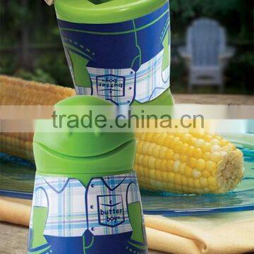 Green butter boy corn cob spreader Butter spreader