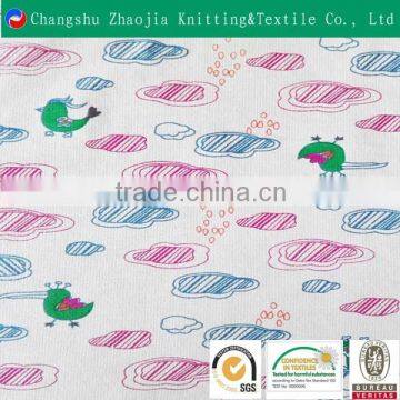 Make-to-order popular pattern 100% cotton printed fabric for t-shirt fabric