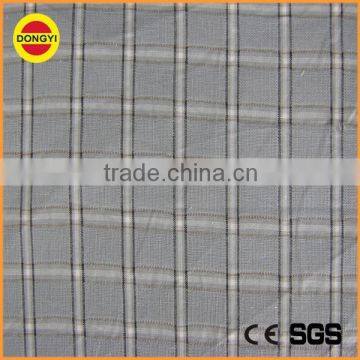 grey grid pattern 100% cotton yarn dyed shirting fabric with cheap price