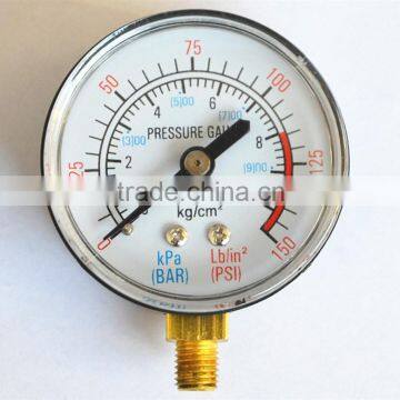 China Manufacture stainless bourdon tube pressure gauge