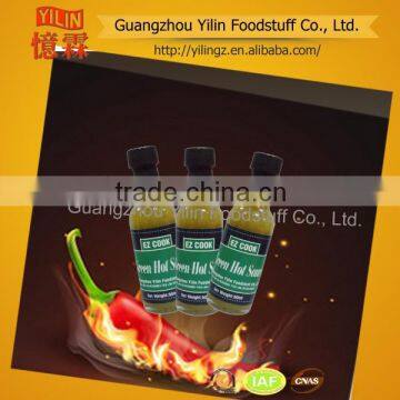 50ml Green Hot Chili Sauce in glass bottle mini package high quality product