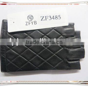 high quality wholsale fingerless driving leather gloves without fingers